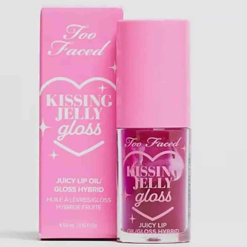 🌻 Too Faced Kissing Jelly Lip Oil Gloss Raspberry New Full Size